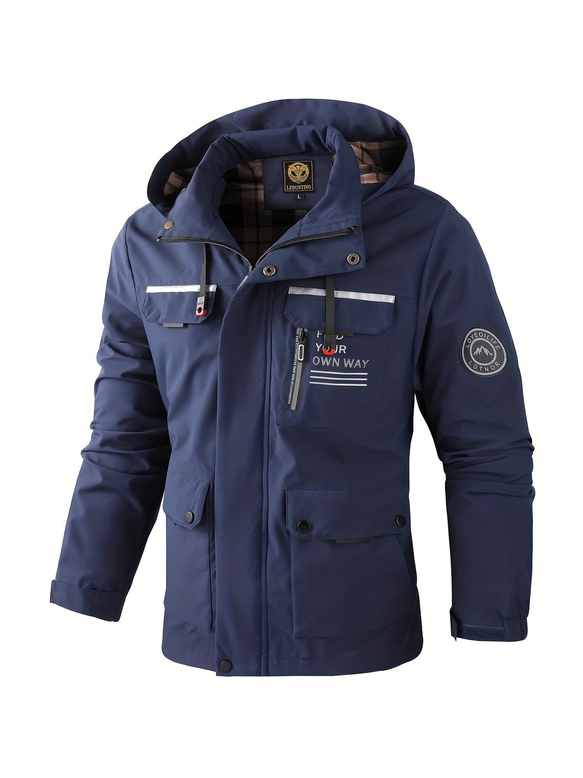 Oak & Coral | Men's Waterproof Winter Parka Jacket with Hood