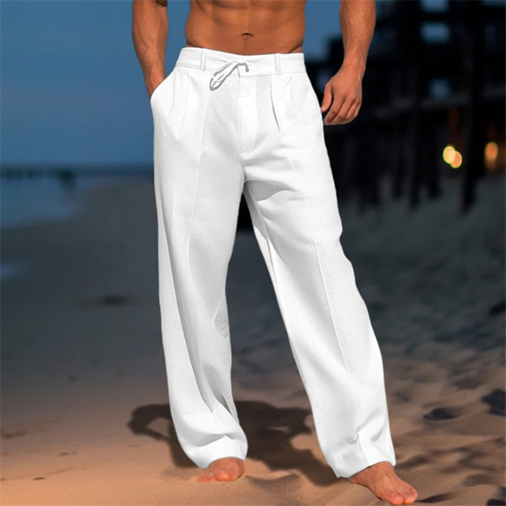 Oak & Coral | Men's Wide Leg Drawstring Trousers
