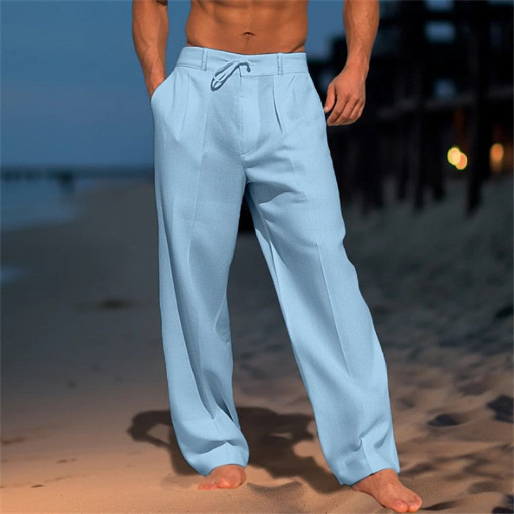 Oak & Coral | Men's Wide Leg Drawstring Trousers