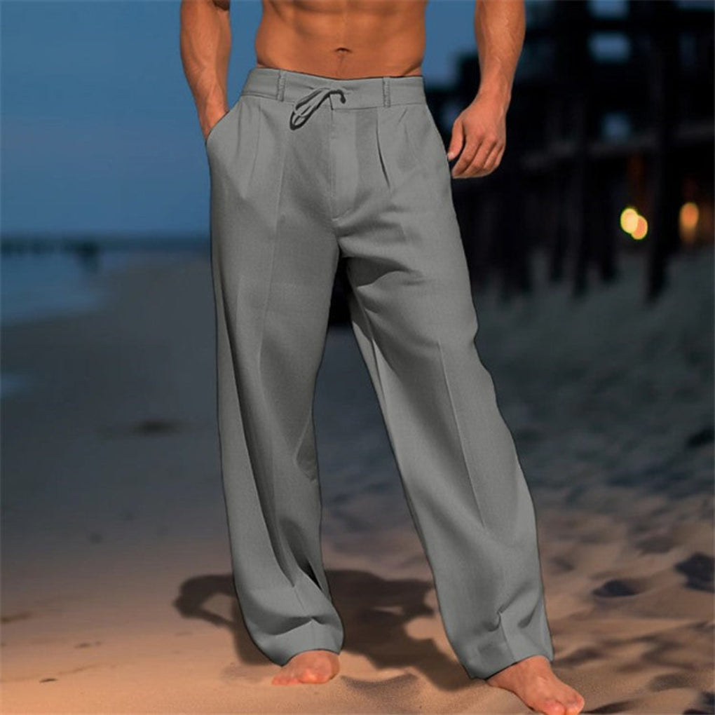 Oak & Coral | Men's Wide Leg Drawstring Trousers