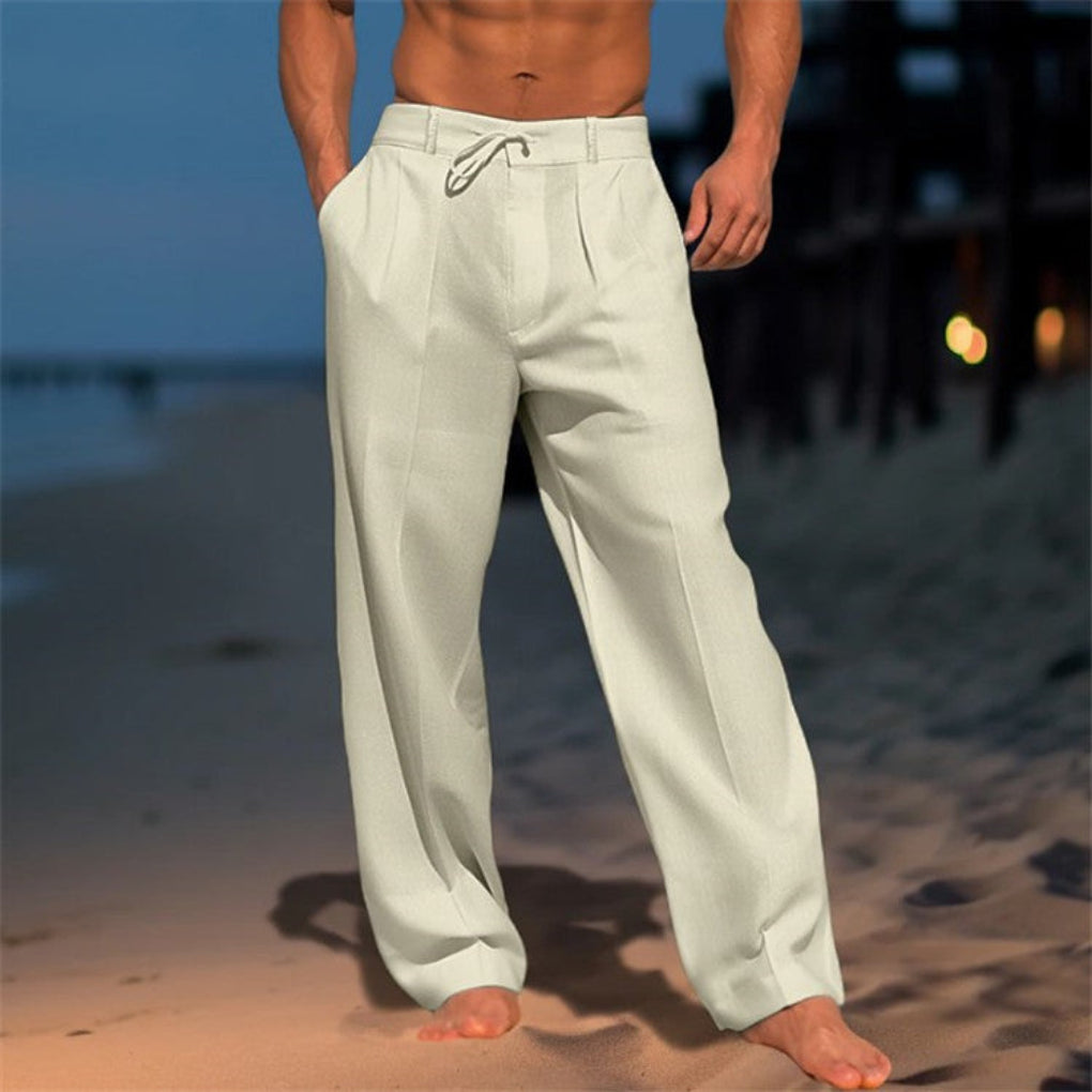 Oak & Coral | Men's Wide Leg Drawstring Trousers