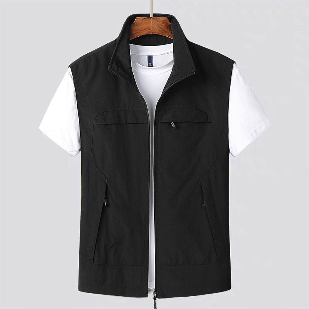 Oak & Coral | Men's Zip-Up Vest with Pockets