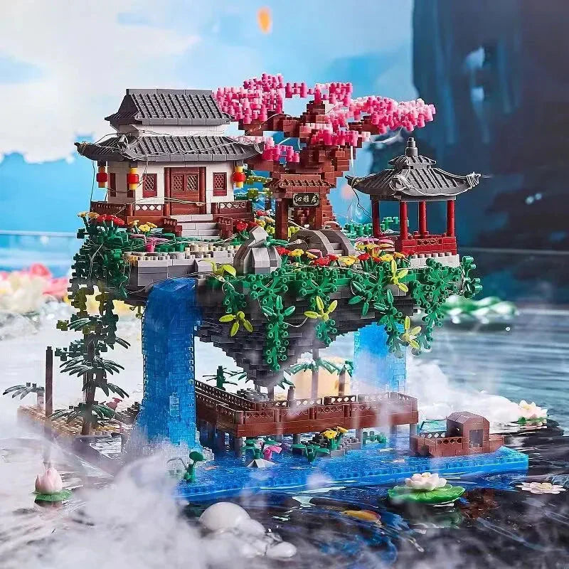 Oak & Coral | Mini Building Set 3320 Pieces with Waterfall Light