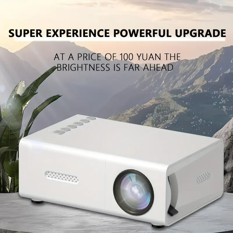 Oak & Coral | Mini Portable LED Projector for Home & Office