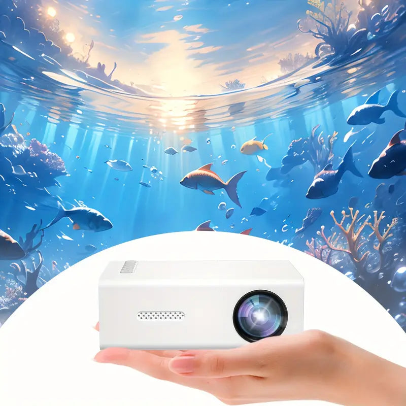 Oak & Coral | Mini Portable LED Projector for Home & Office