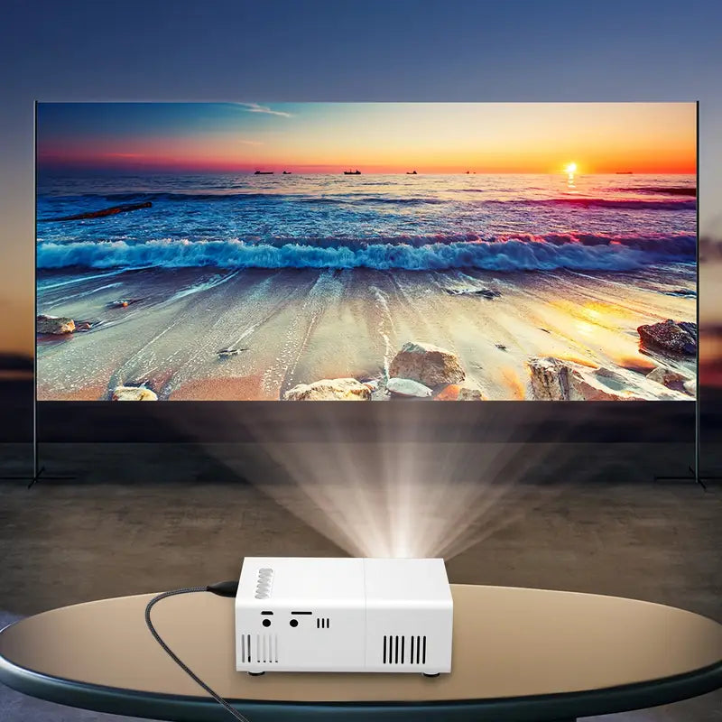 Oak & Coral | Mini Portable LED Projector for Home & Office