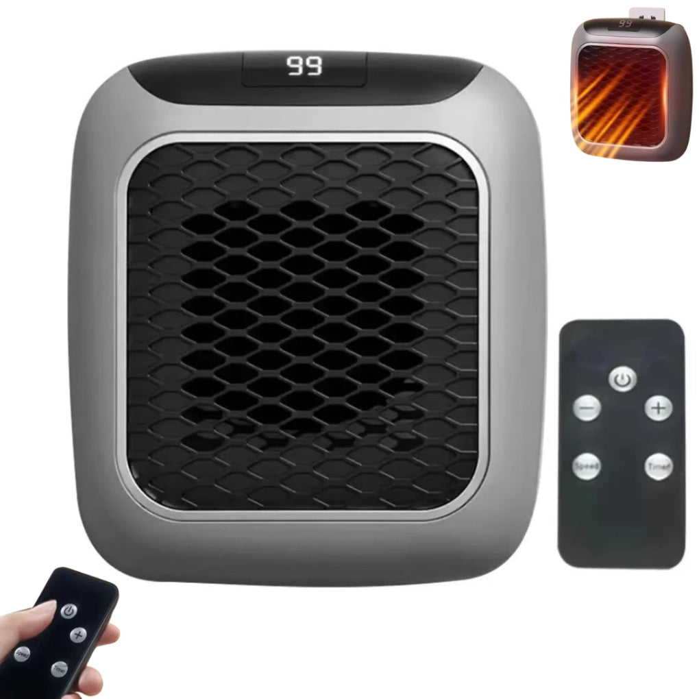 Oak & Coral | Mini Wall Plug Heater with Remote Control
