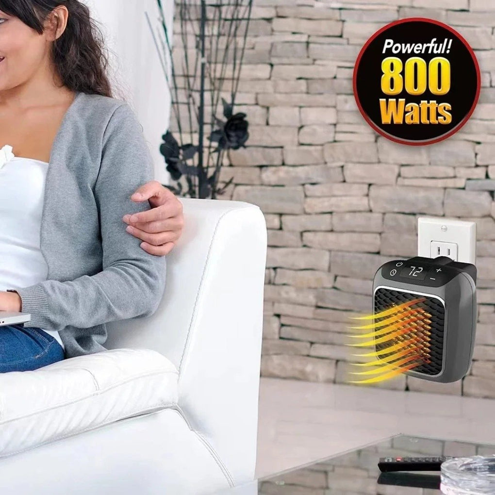 Oak & Coral | Mini Wall Plug Heater with Remote Control
