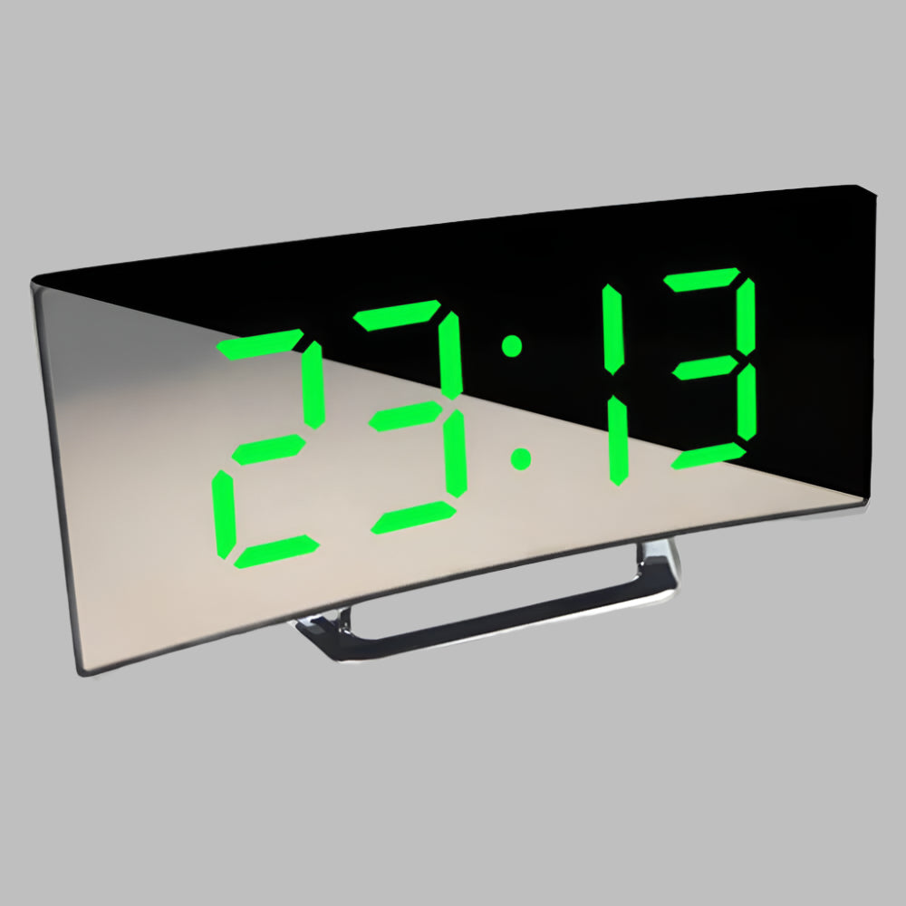 Oak & Coral | Mirror LED Digital Alarm Clock