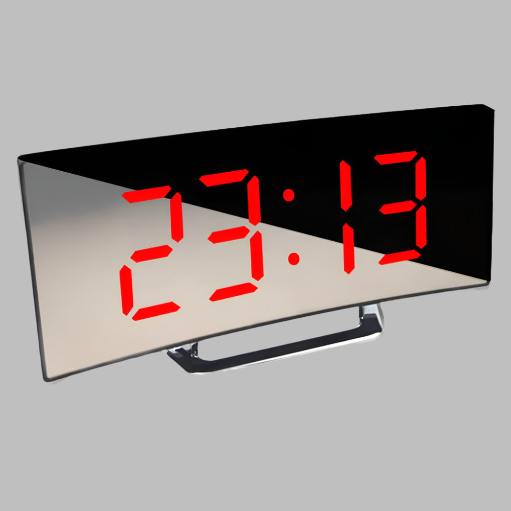 Oak & Coral | Mirror LED Digital Alarm Clock