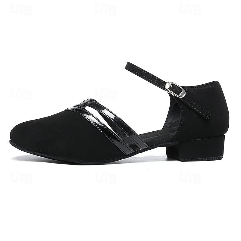 Oak & Coral | Modern Dance Shoes for Women Black High-Quality Suede