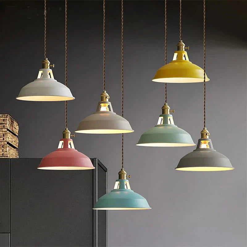Oak & Coral | Modern Pendant Light | Playful Shine Design