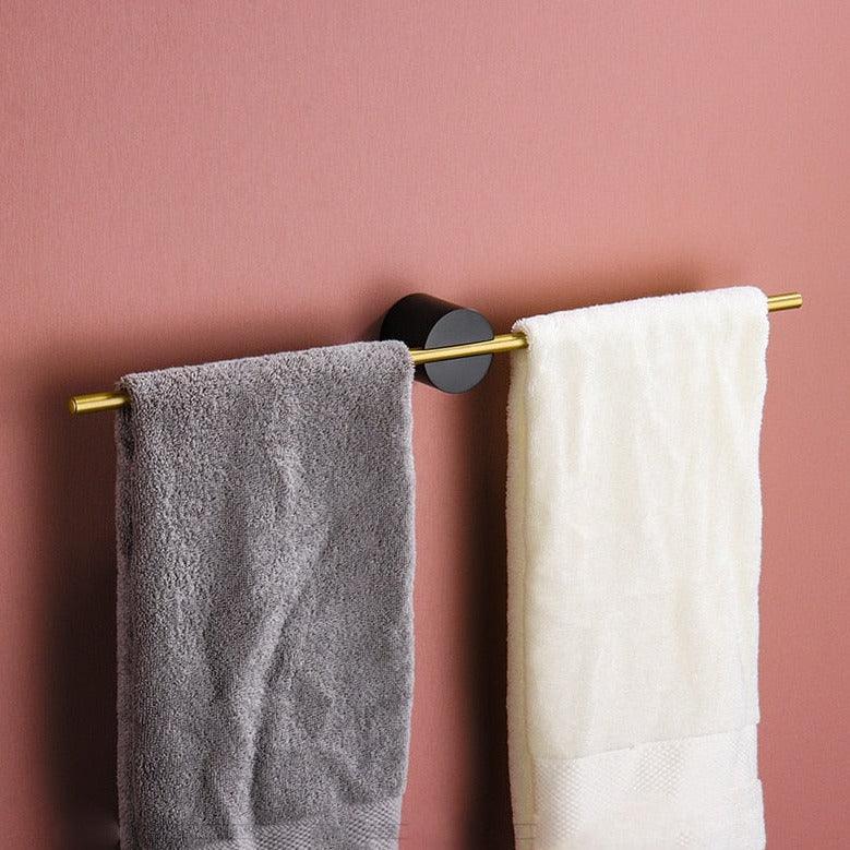Oak & Coral | Modern Wall Towel Holder with Minimalist Design