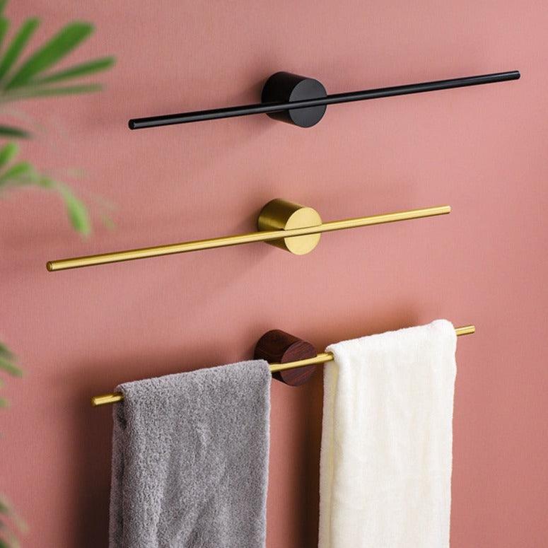 Oak & Coral | Modern Wall Towel Holder with Minimalist Design