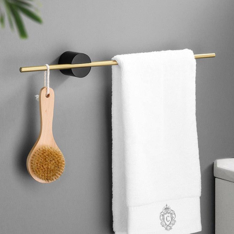 Oak & Coral | Modern Wall Towel Holder with Minimalist Design