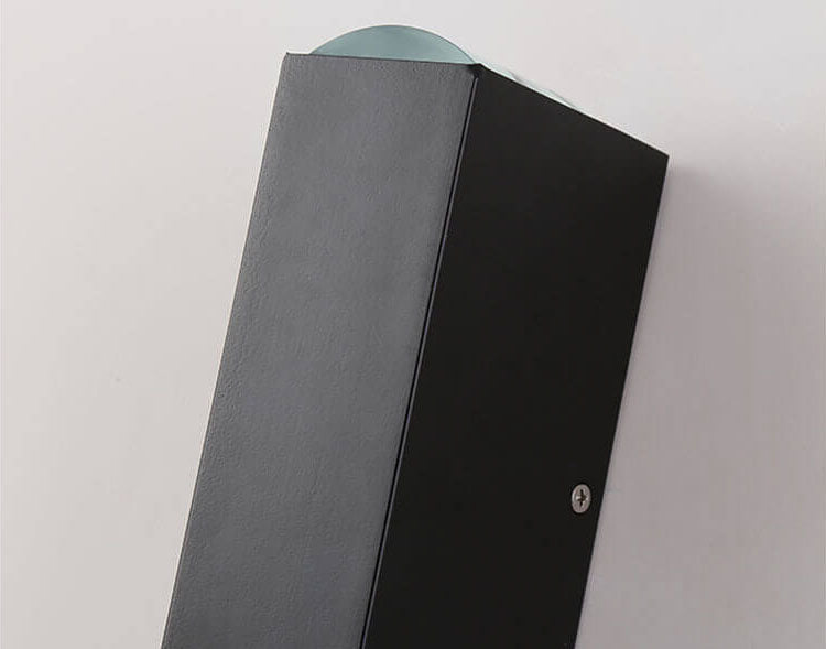 Oak & Coral | Modern Waterproof LED Outdoor Wall Light | Rectangular Up/Down Aluminum Fixture