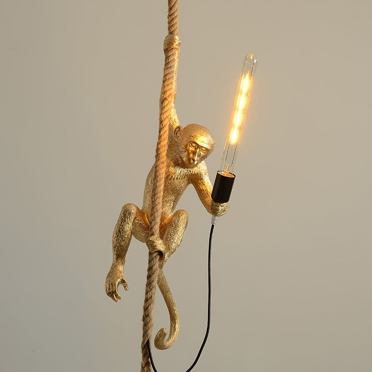Oak & Coral | Monkey Pendant Light | Sculptural Design Object