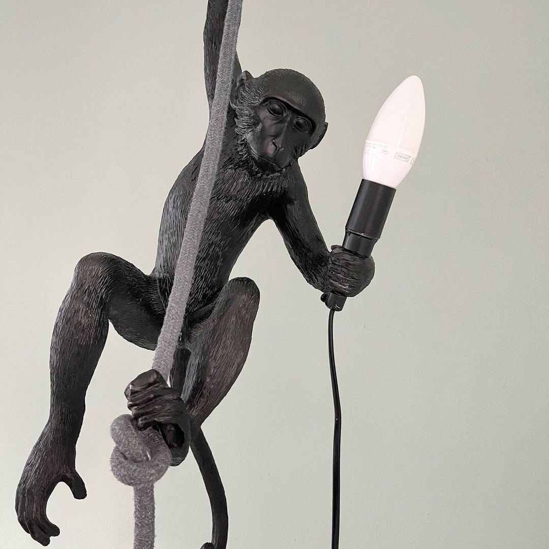 Oak & Coral | Monkey Pendant Light | Sculptural Design Object