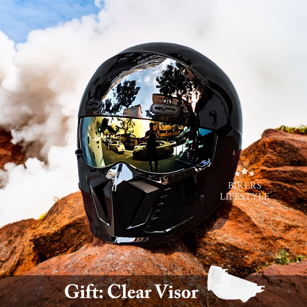 Oak & Coral | Motorcycle Full Face Helmet with Chin Guard