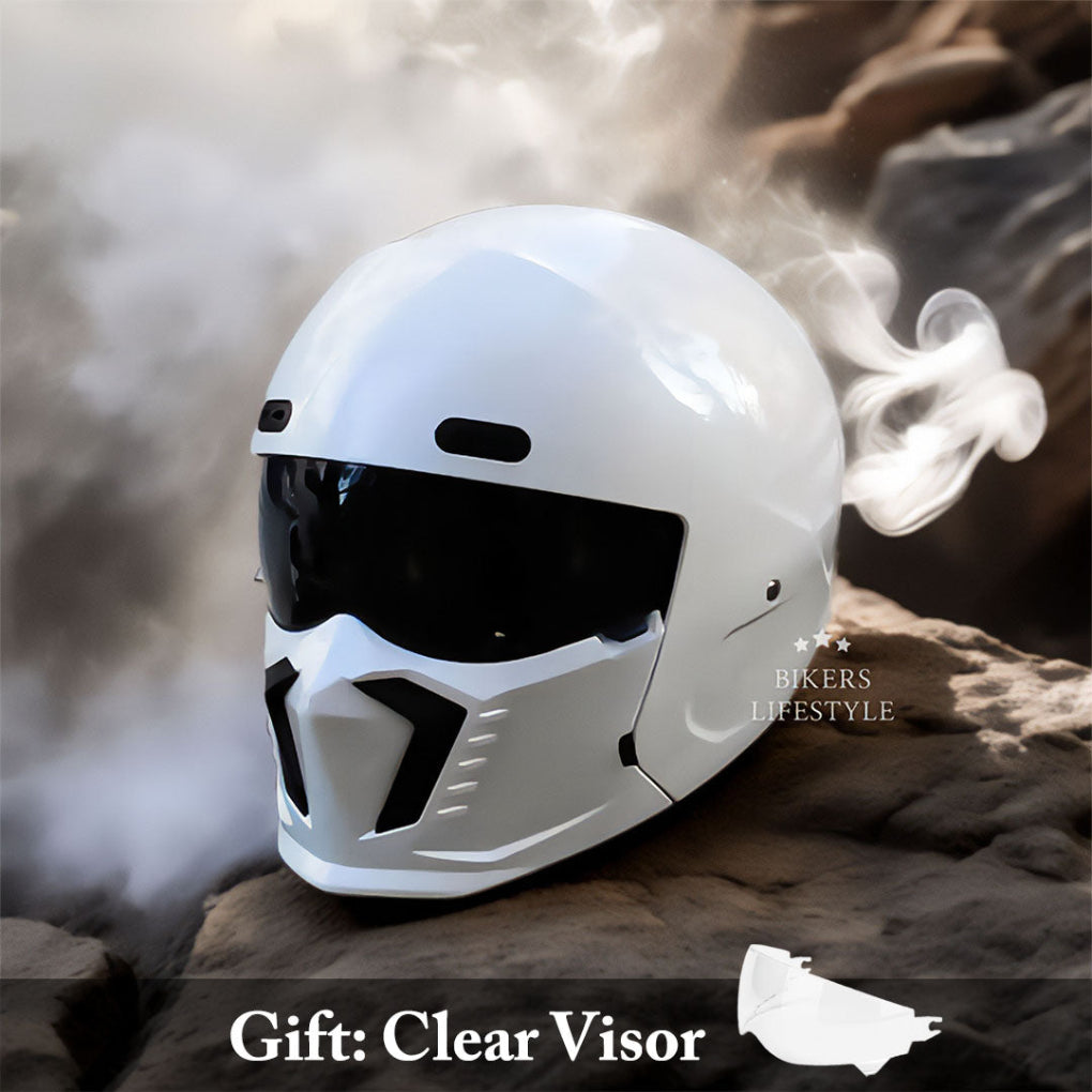 Oak & Coral | Motorcycle Full Face Helmet with Chin Guard