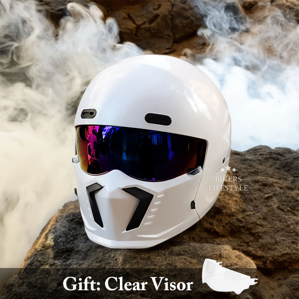 Oak & Coral | Motorcycle Helmet with Full Face Protection