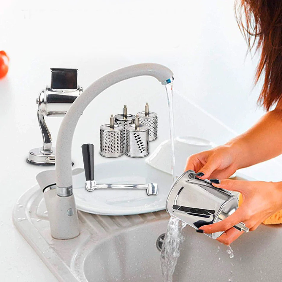 Oak & Coral | Multi-Functional Kitchen Rotary Food Grater Slicer