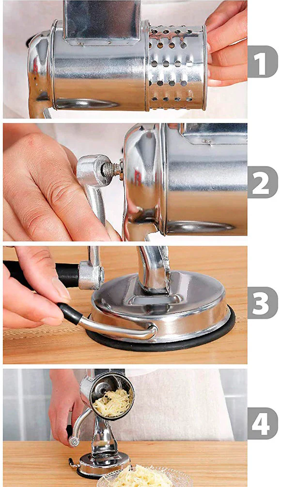 Oak & Coral | Multi-Functional Kitchen Rotary Food Grater Slicer