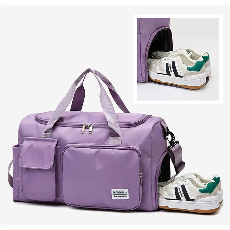 Oak & Coral | Multi-pocket travel bag, sports and gym bag with separate shoe compartment