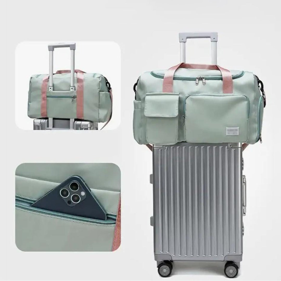 Oak & Coral | Multi-pocket travel bag, sports and gym bag with separate shoe compartment