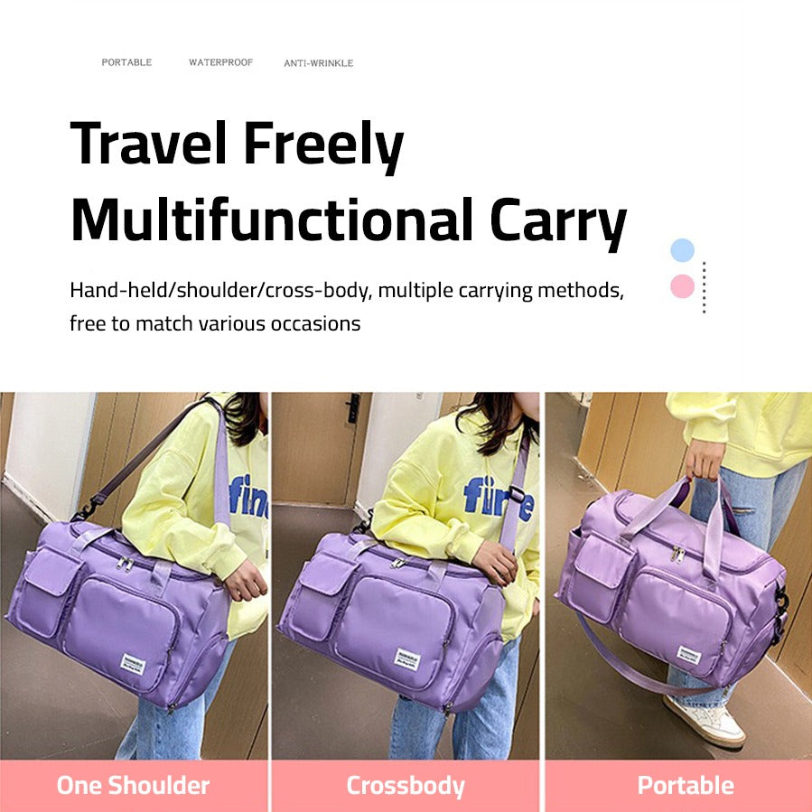 Oak & Coral | Multi-pocket travel bag, sports and gym bag with separate shoe compartment