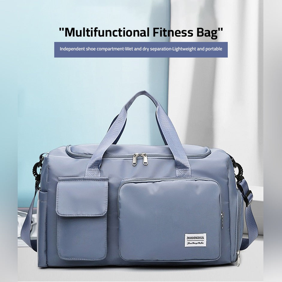 Oak & Coral | Multi-Pocket Travel Bag, Sports and Gym Duffle with Separate Shoe Compartment