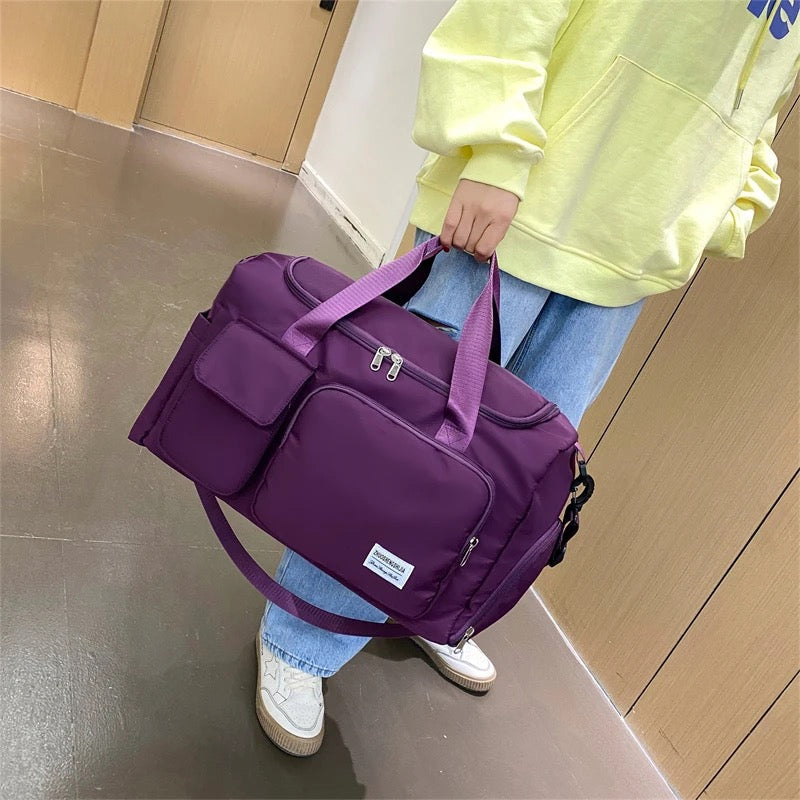 Oak & Coral | Multi-Pocket Travel Bag, Sports and Gym Duffle with Separate Shoe Compartment