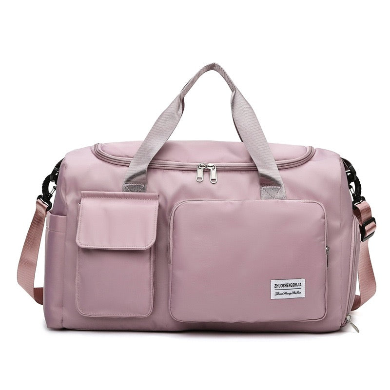 Oak & Coral | Multi-Pocket Travel Bag, Sports and Gym Duffle with Separate Shoe Compartment