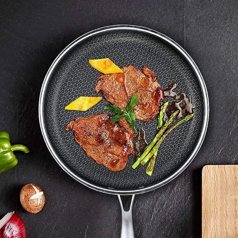Oak & Coral | Non-Stick Honeycomb Frying Pan
