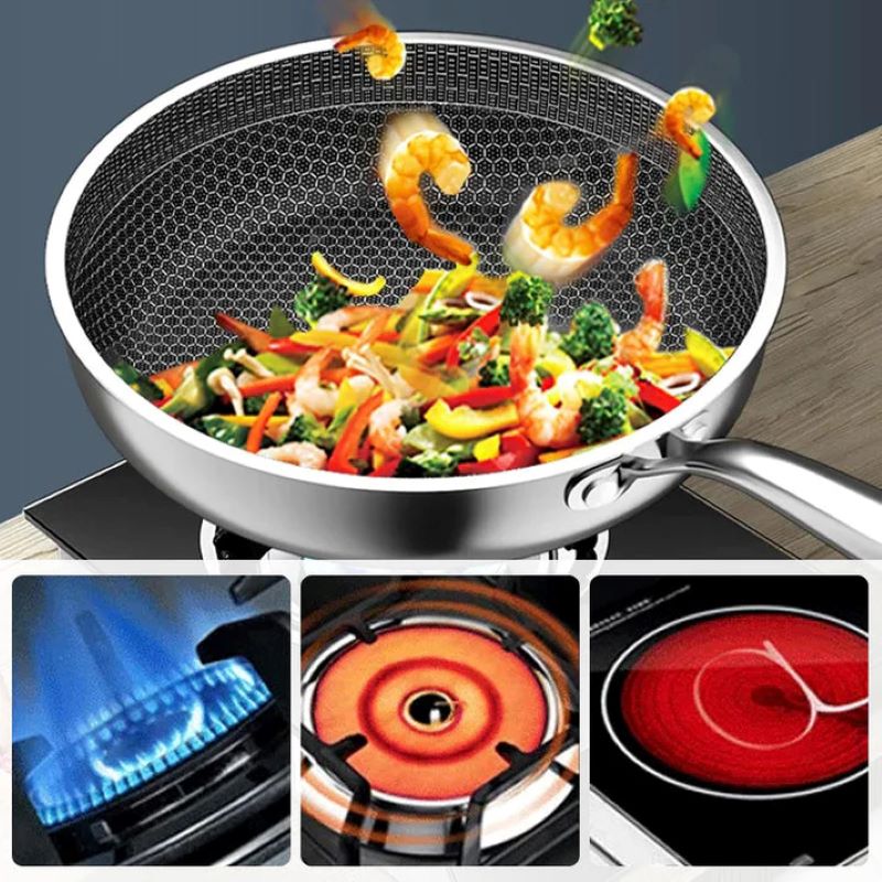 Oak & Coral | Non-stick stainless steel frying pan