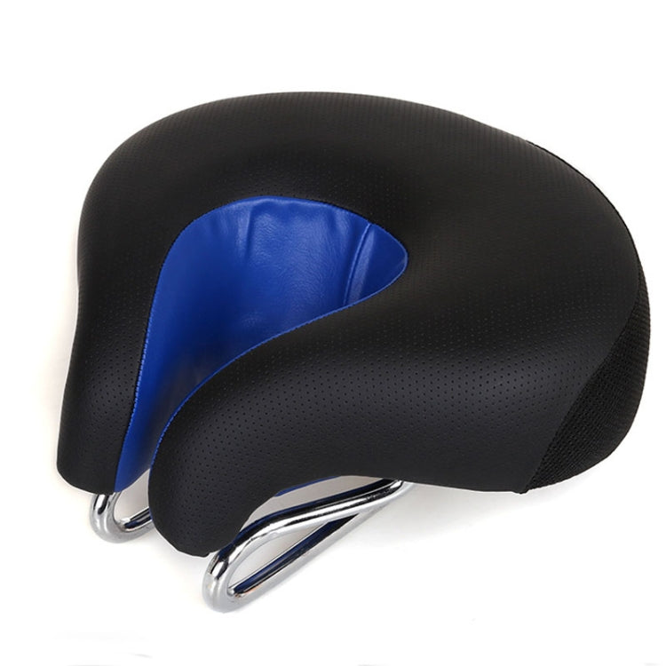 Oak & Coral | Nose-less Bicycle Saddle Mountain Bike Thick Soft Padding (Blue)