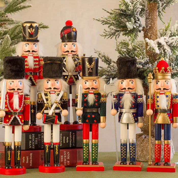 Oak & Coral | NutcrackerJoy - Wooden Nutcracker Soldier Figure for Timeless Christmas Charm