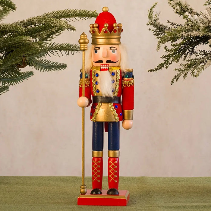 Oak & Coral | NutcrackerJoy - Wooden Nutcracker Soldier Figure for Timeless Christmas Charm