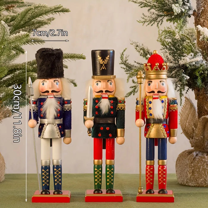 Oak & Coral | NutcrackerJoy - Wooden Nutcracker Soldier Figure for Timeless Christmas Charm