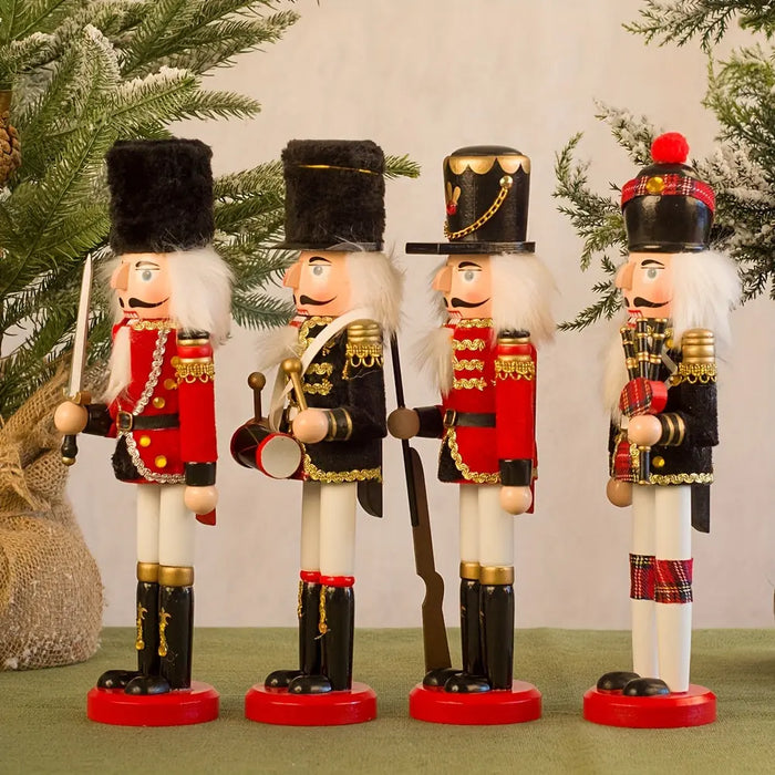 Oak & Coral | NutcrackerJoy - Wooden Nutcracker Soldier Figure for Timeless Christmas Charm