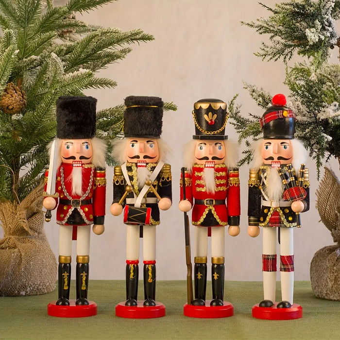 Oak & Coral | NutcrackerJoy - Wooden Nutcracker Soldier Figure for Timeless Christmas Charm