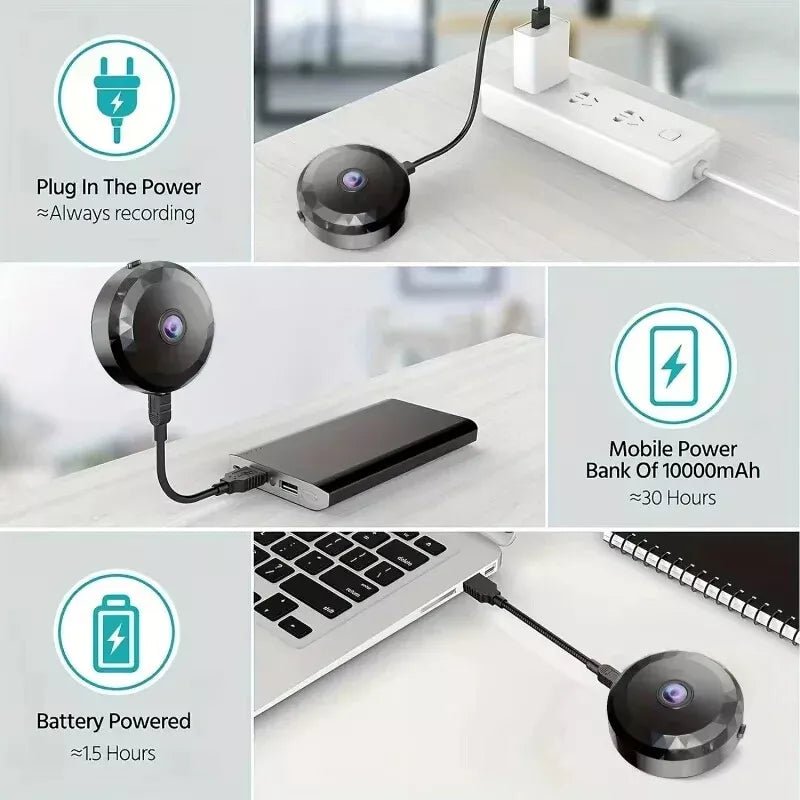 Oak & Coral | OPTIGUARD – Magnetic Mini WiFi Camera 1080P HD with Night Vision & Motion Detection