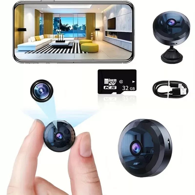 Oak & Coral | OPTIGUARD – Magnetic Mini WiFi Camera 1080P HD with Night Vision & Motion Detection
