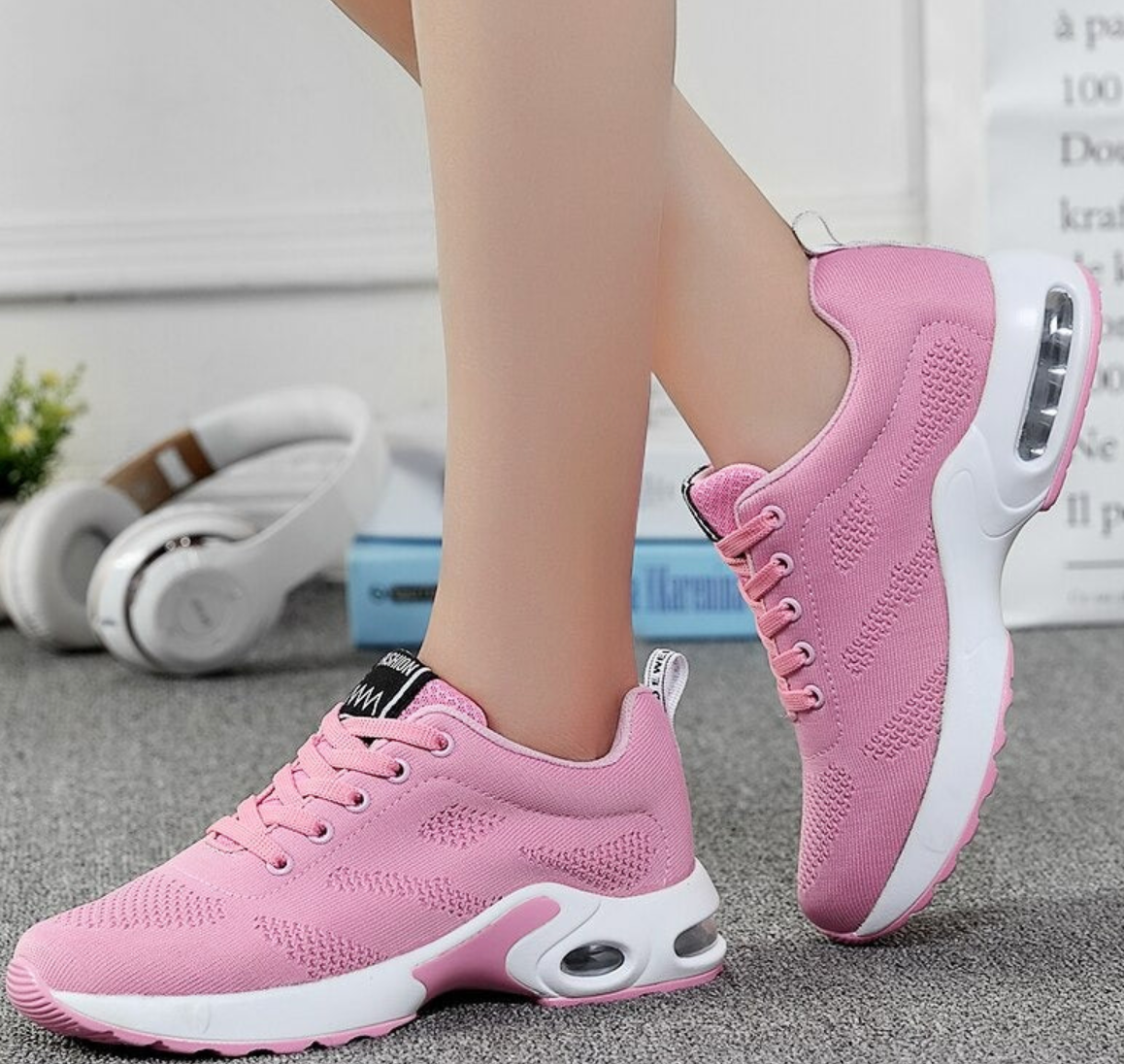 Oak & Coral - Orthopedic Lightweight, Breathable Sports Sneakers for Women | Sporty Casual Running Shoe with Air-Cushion Sole
