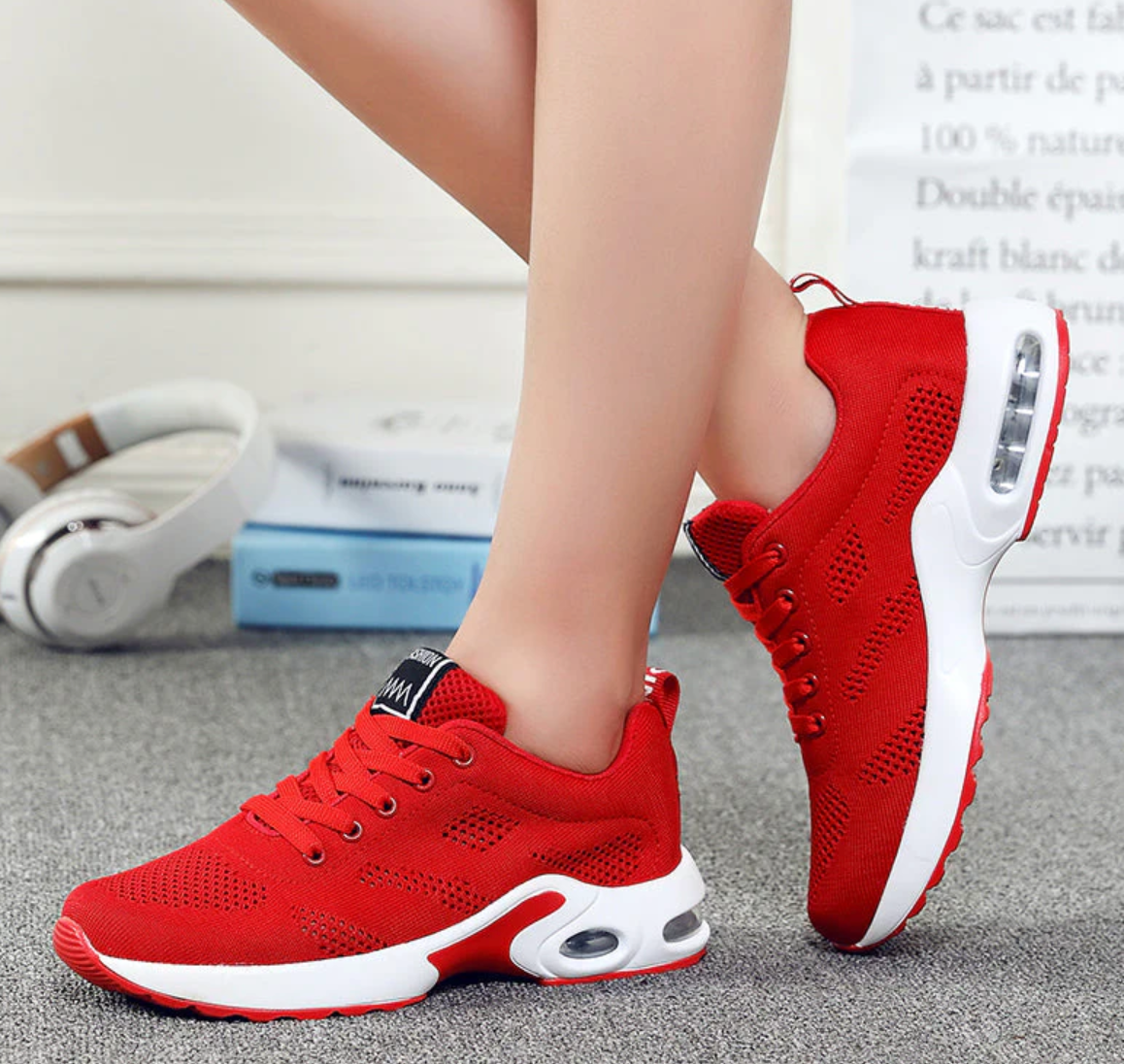 Oak & Coral - Orthopedic Lightweight, Breathable Sports Sneakers for Women | Sporty Casual Running Shoe with Air-Cushion Sole