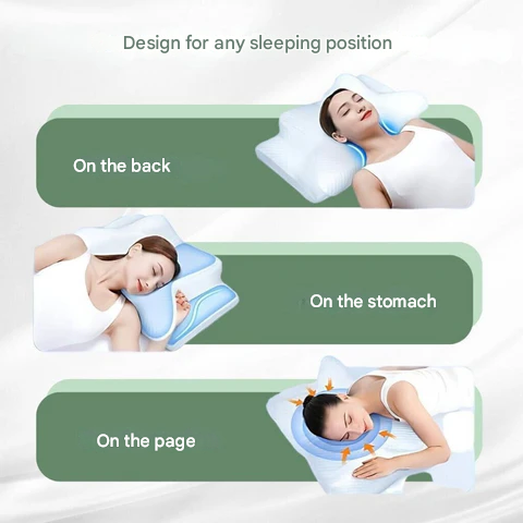 Oak & Coral | Orthopedic Pillow | Ergonomic Support for Neck and Back | Memory Foam