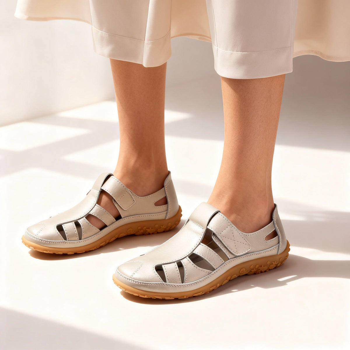 Oak & Coral | Orthopedic Retro Sandals | Anti-Slip