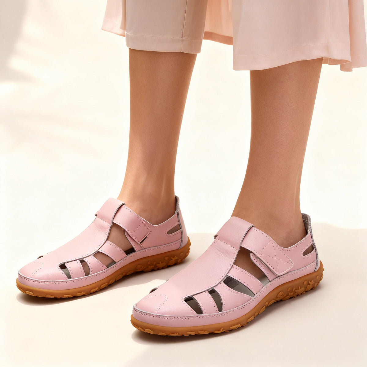 Oak & Coral | Orthopedic Retro Sandals | Anti-Slip
