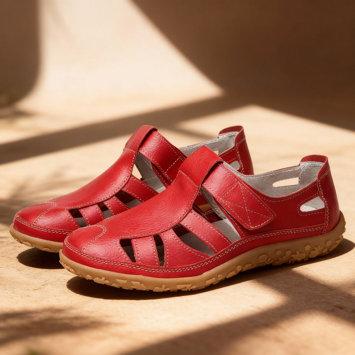 Oak & Coral | Orthopedic Retro Sandals | Anti-Slip