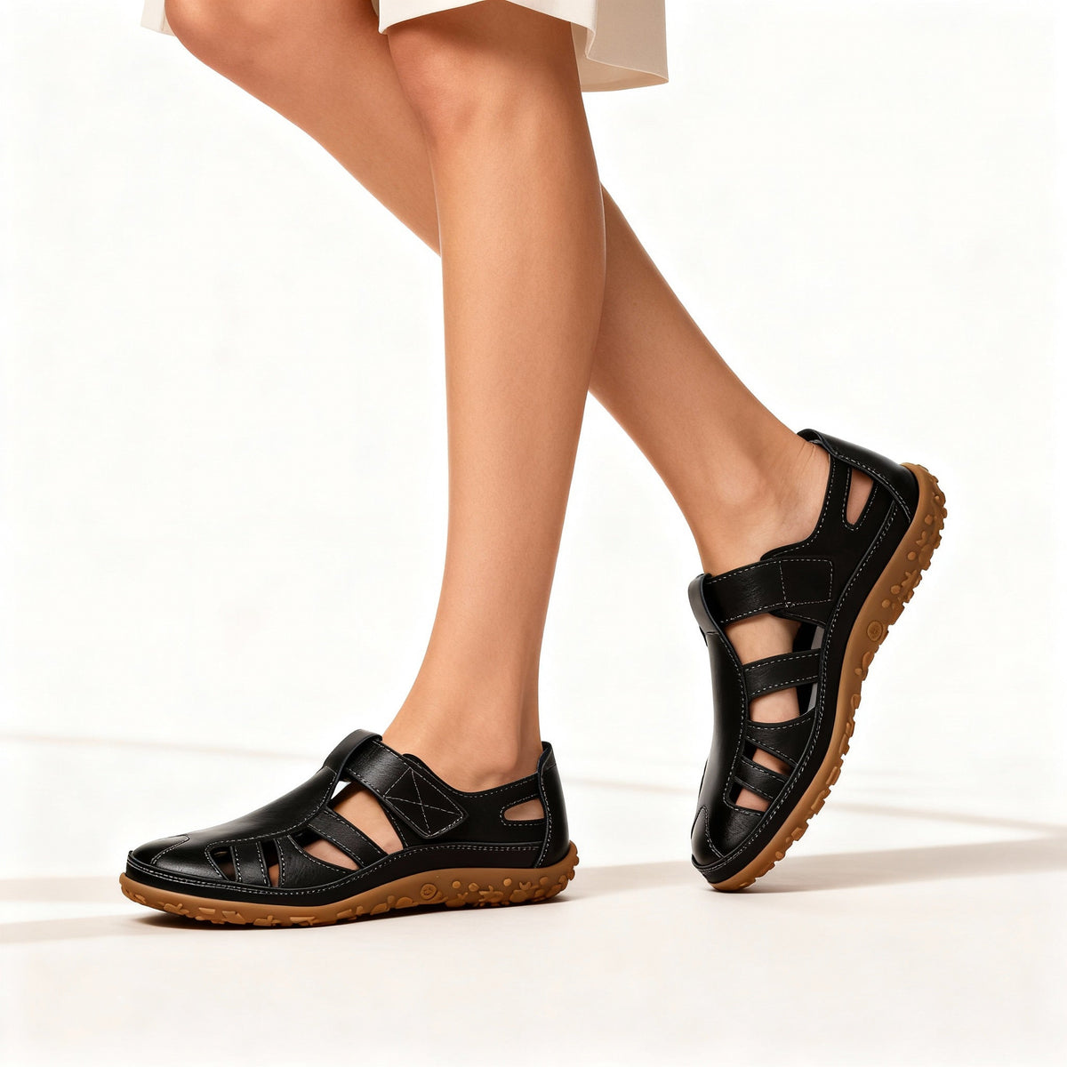 Oak & Coral | Orthopedic Retro Sandals | Anti-Slip